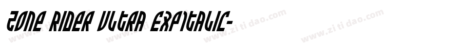 Zone Rider Ultra ExpItalic字体转换